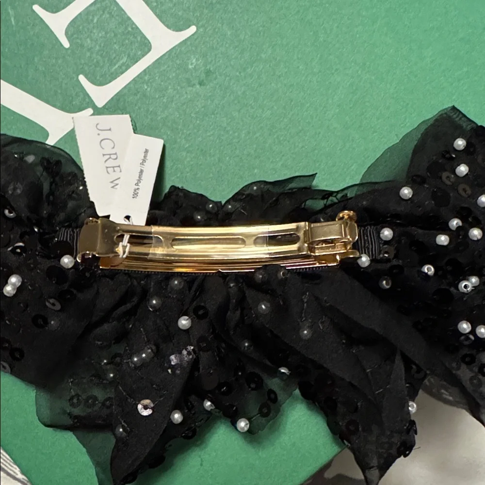 J.Crew Sequin sheer hair bow CE509